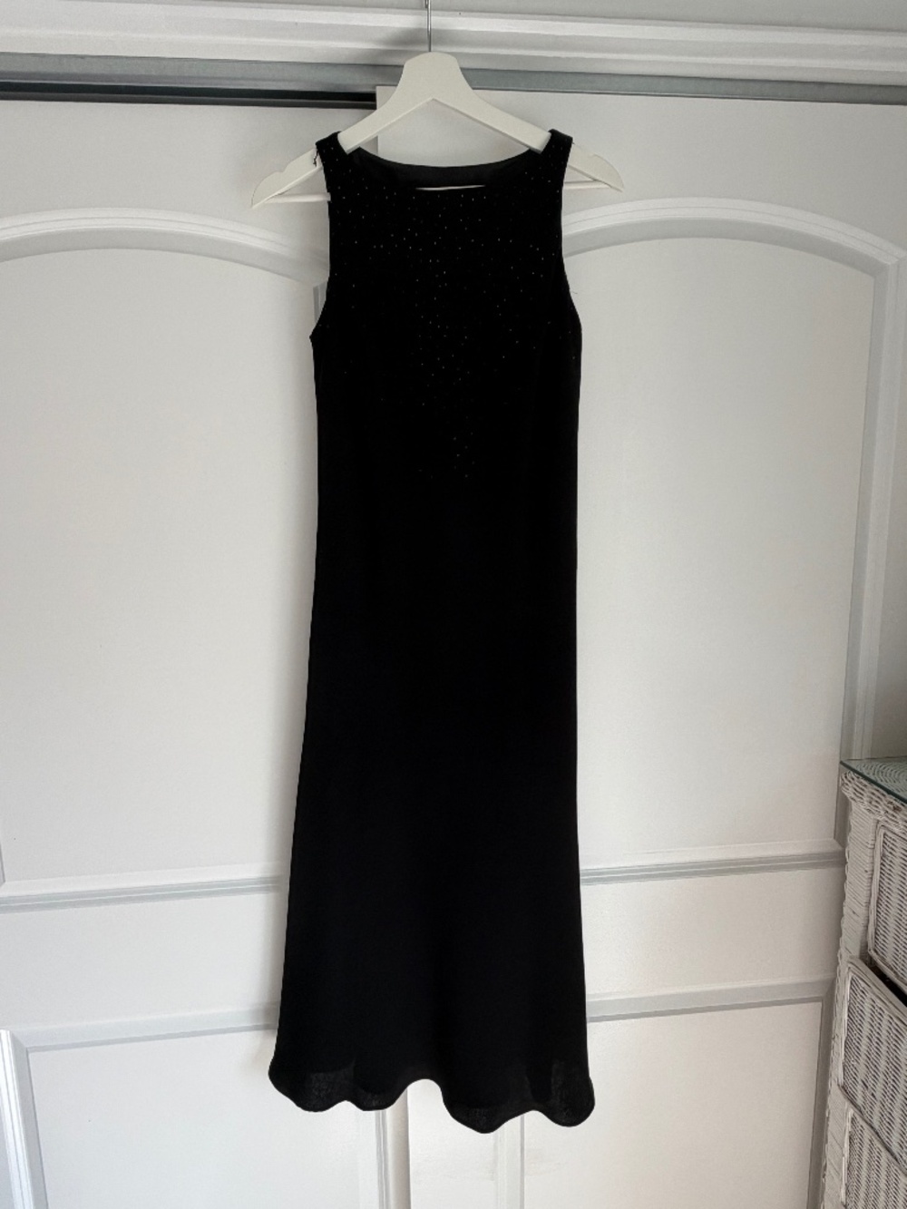 Mid-length black dress